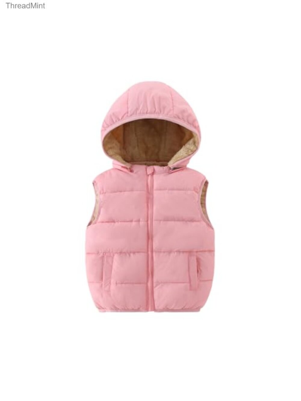 Toddler Reversible Fleece Puffer Vest with Detachable Hood